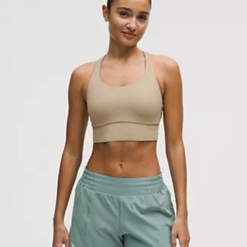 lululemon Energy Longline Bra Medium Support, B-D Cups Evolve, Size M, EUC